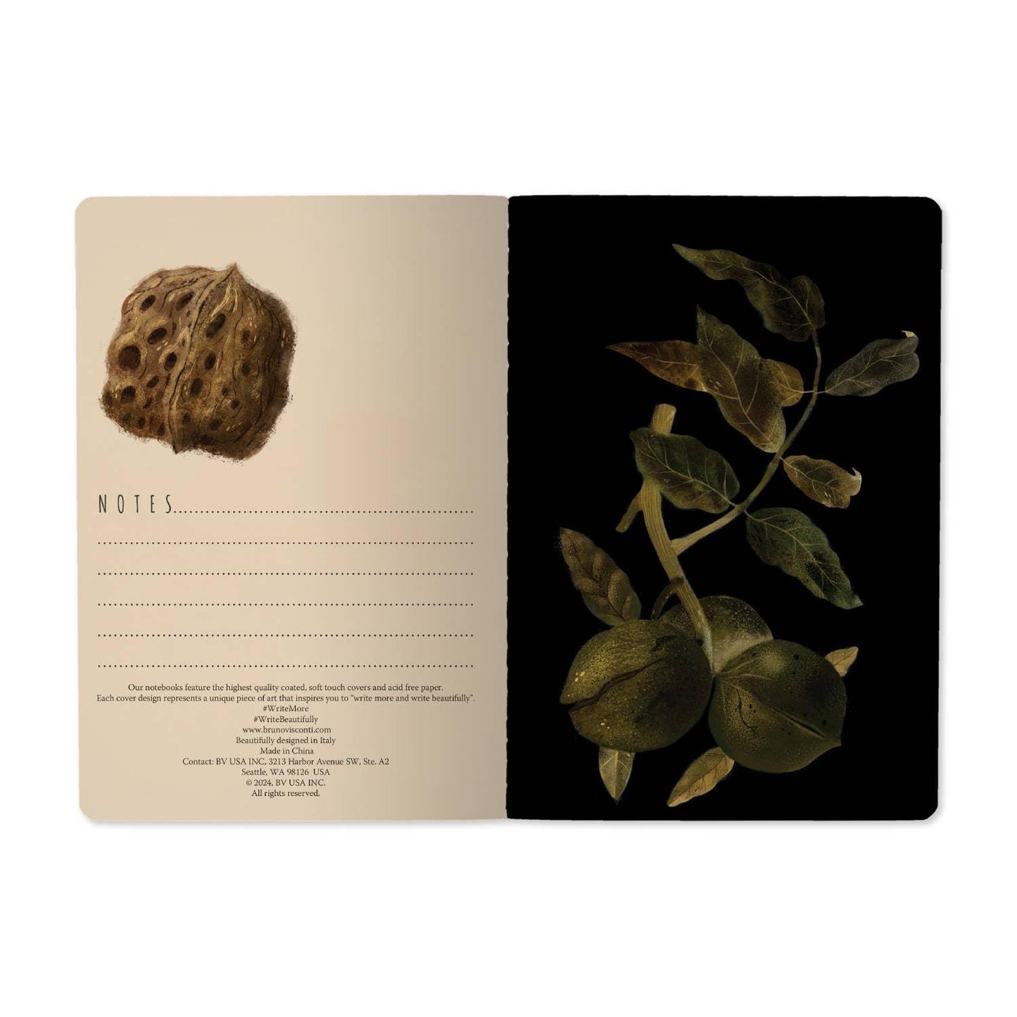 Night Garden Notebook for Journaling - Artemis Paper Company