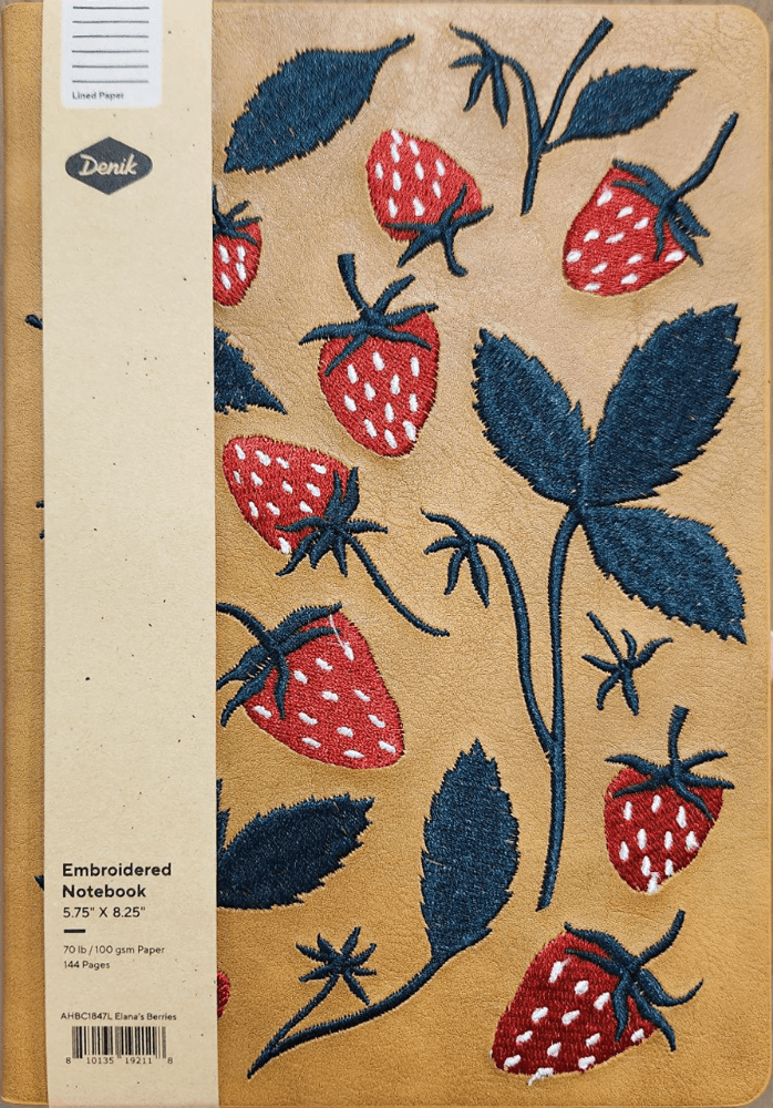 Elana's Berries Embroidered Journal Notebook - Artemis Paper Company