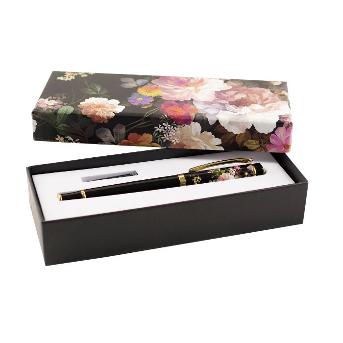Midnight Floral Fountain Pen with Gift Box