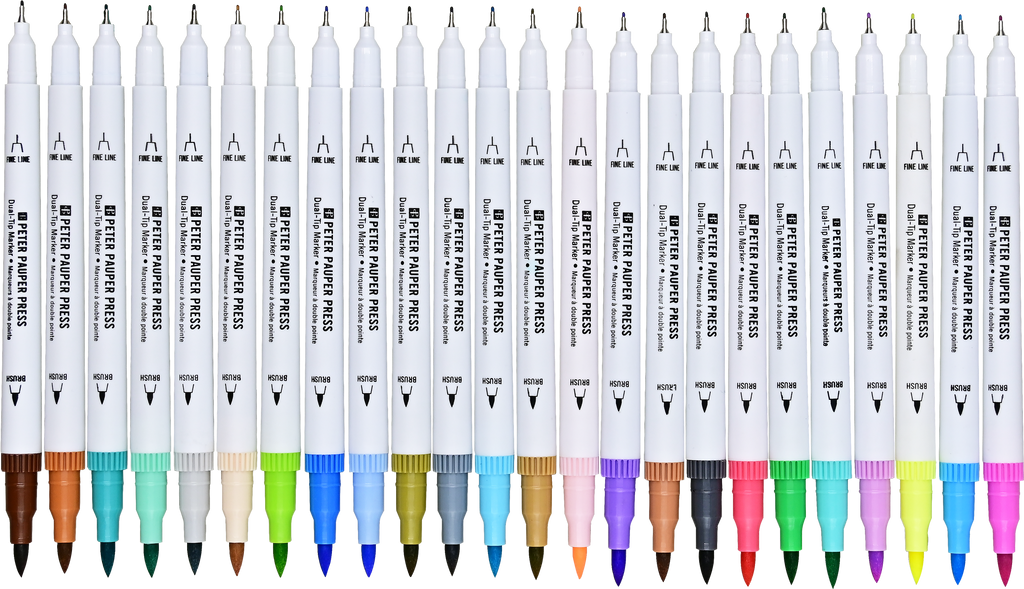 Studio Series Dual-Tip Pastel Markers for Journaling (Set of 24)
