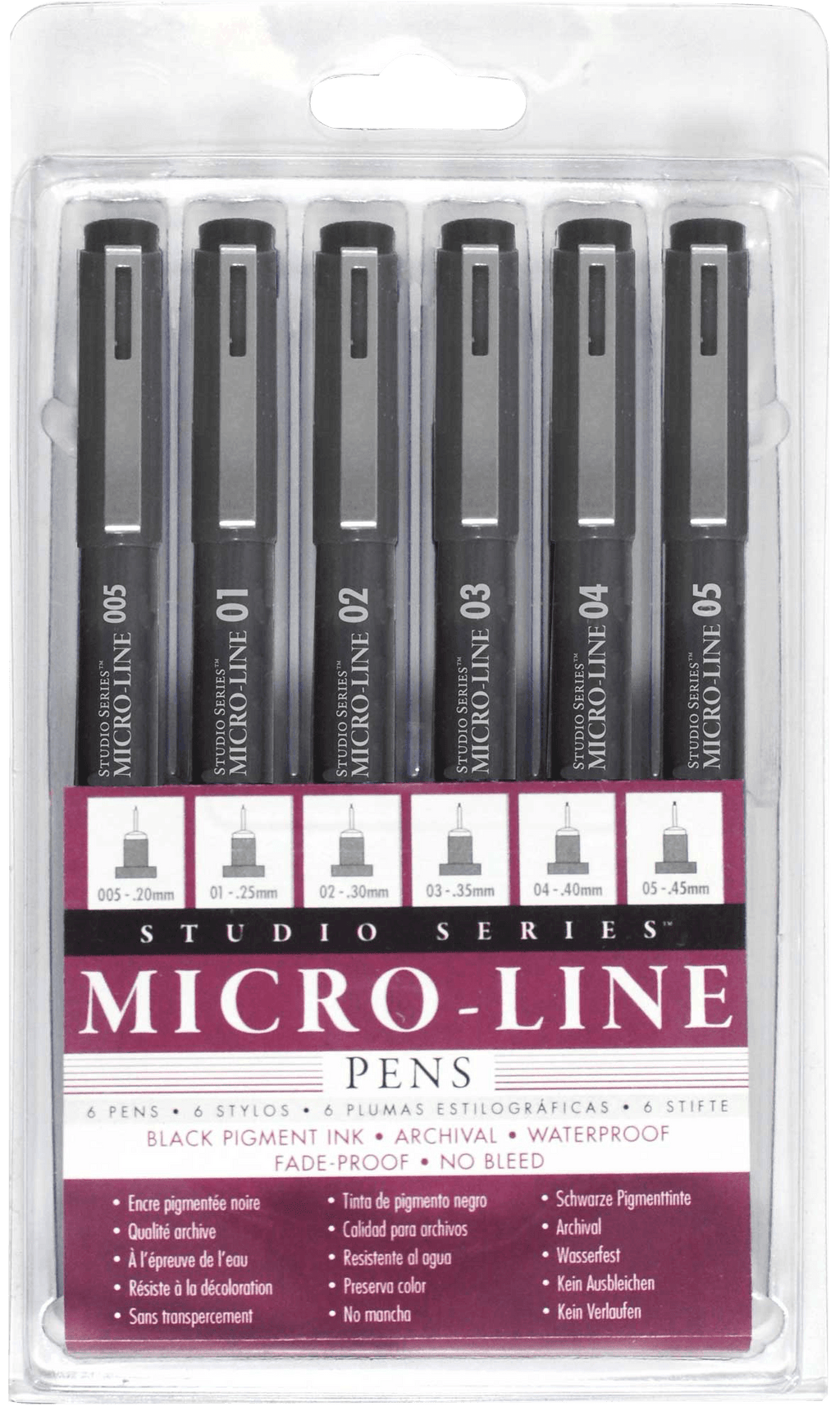 Studio Series Micro-Line Pen Set (Set of 6) - Artemis Paper Company