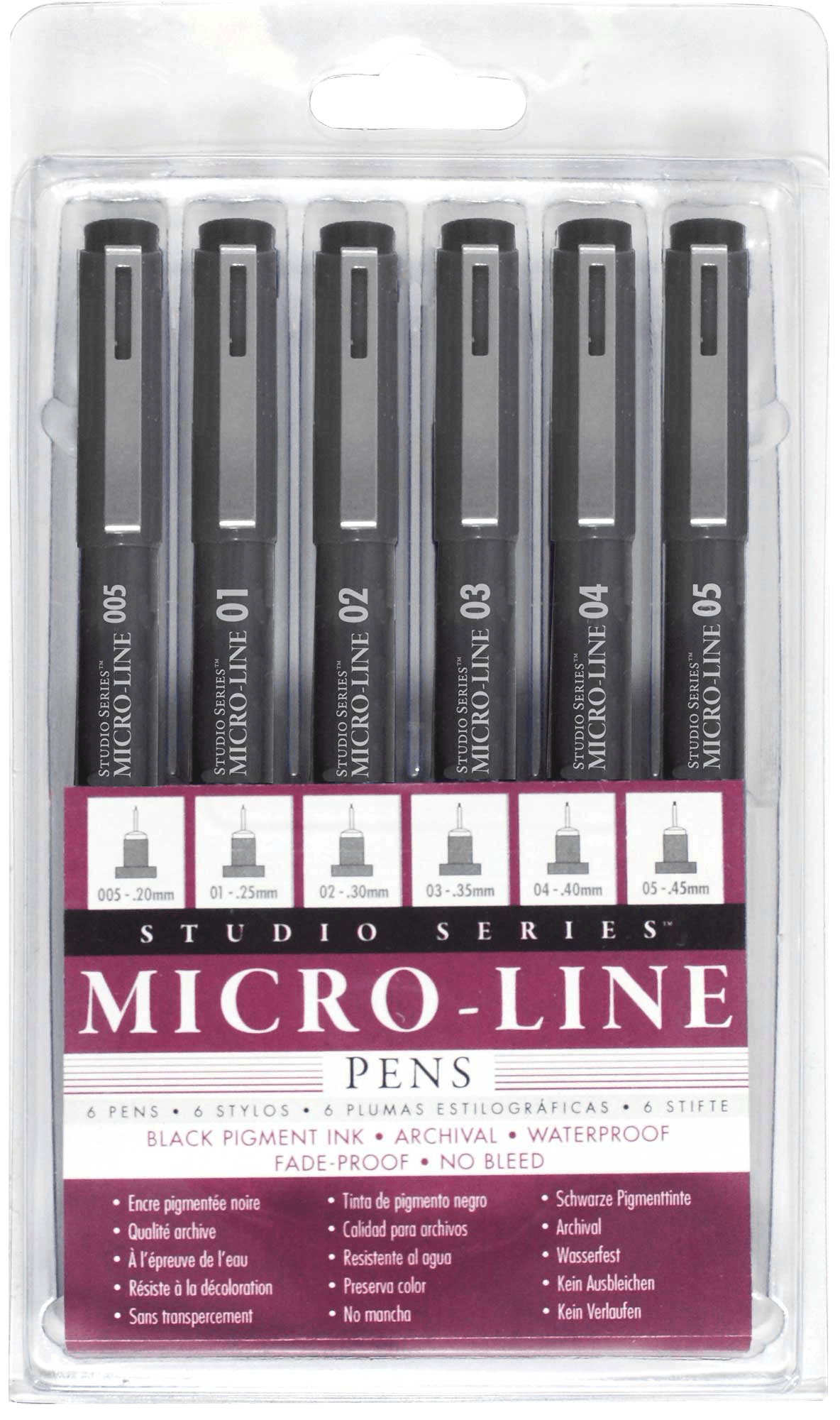 Studio Series Micro-Line Pen Set (Set of 6) - Artemis Paper Company