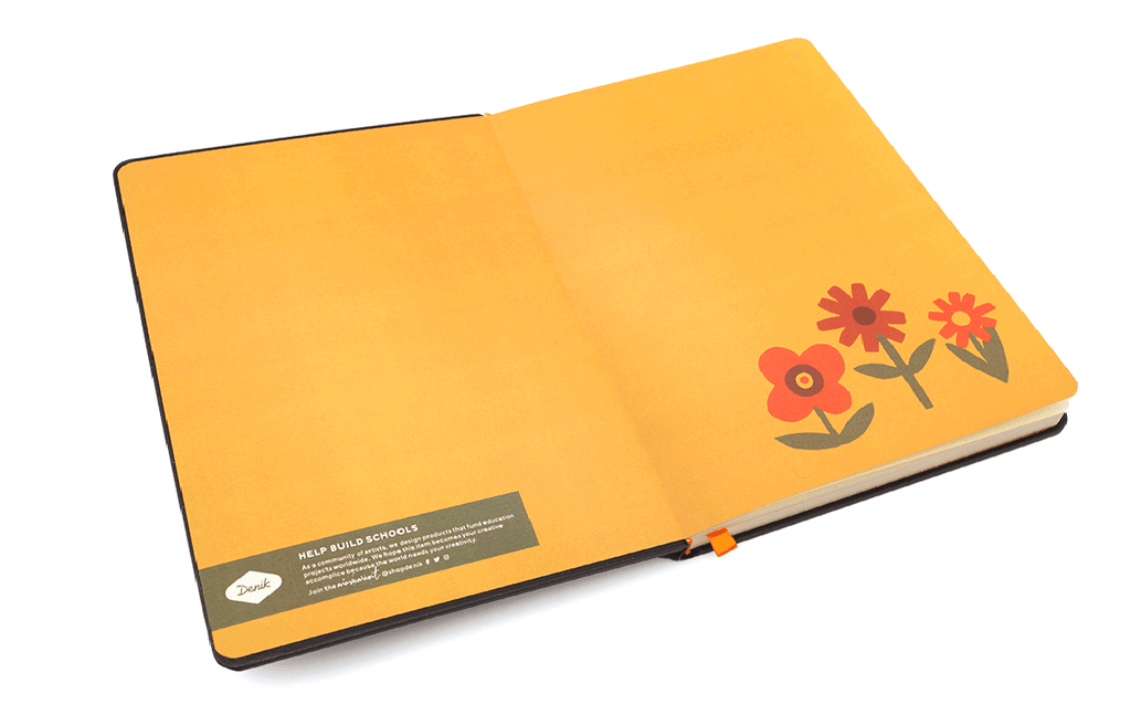 Chunky Flowers Embroidered Journal Notebook - Artemis Paper Company