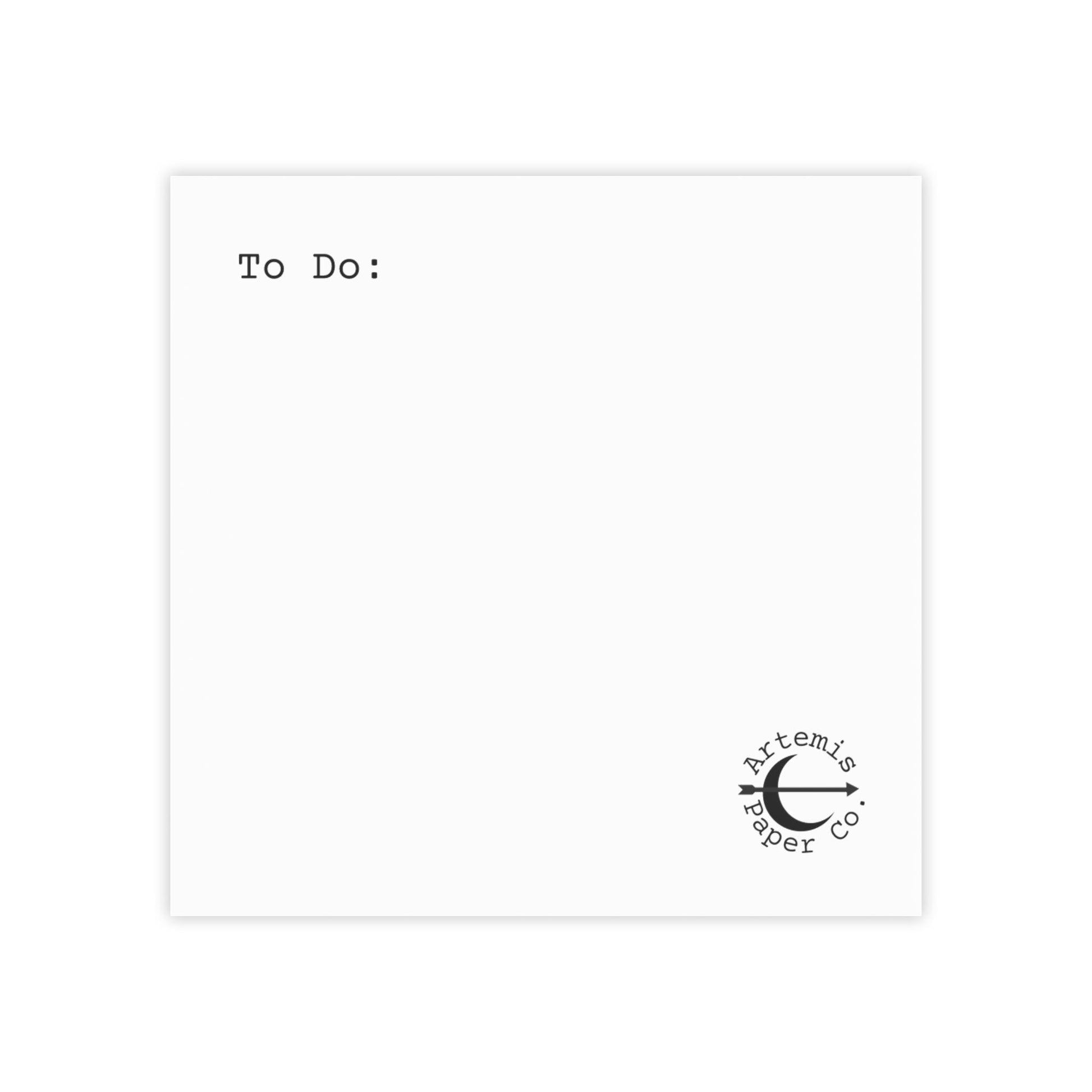 Minimalist To-Do List Note Pads - Perfect for Organizing Your Tasks - Artemis Paper Company