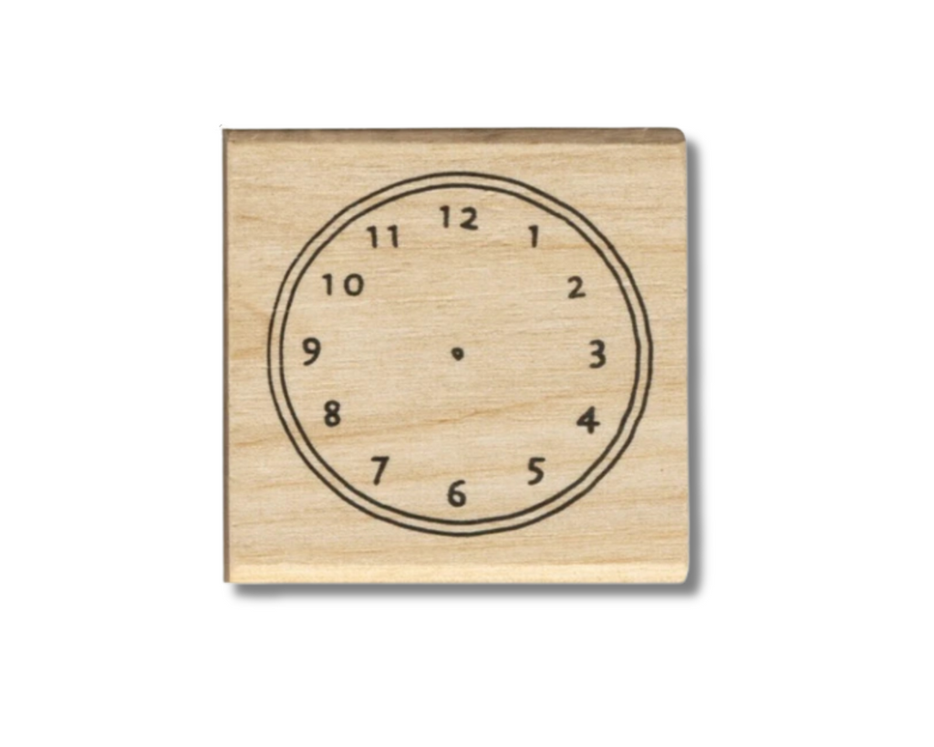 Time Stamp Clock Rubber Stamp for Bullet Journals