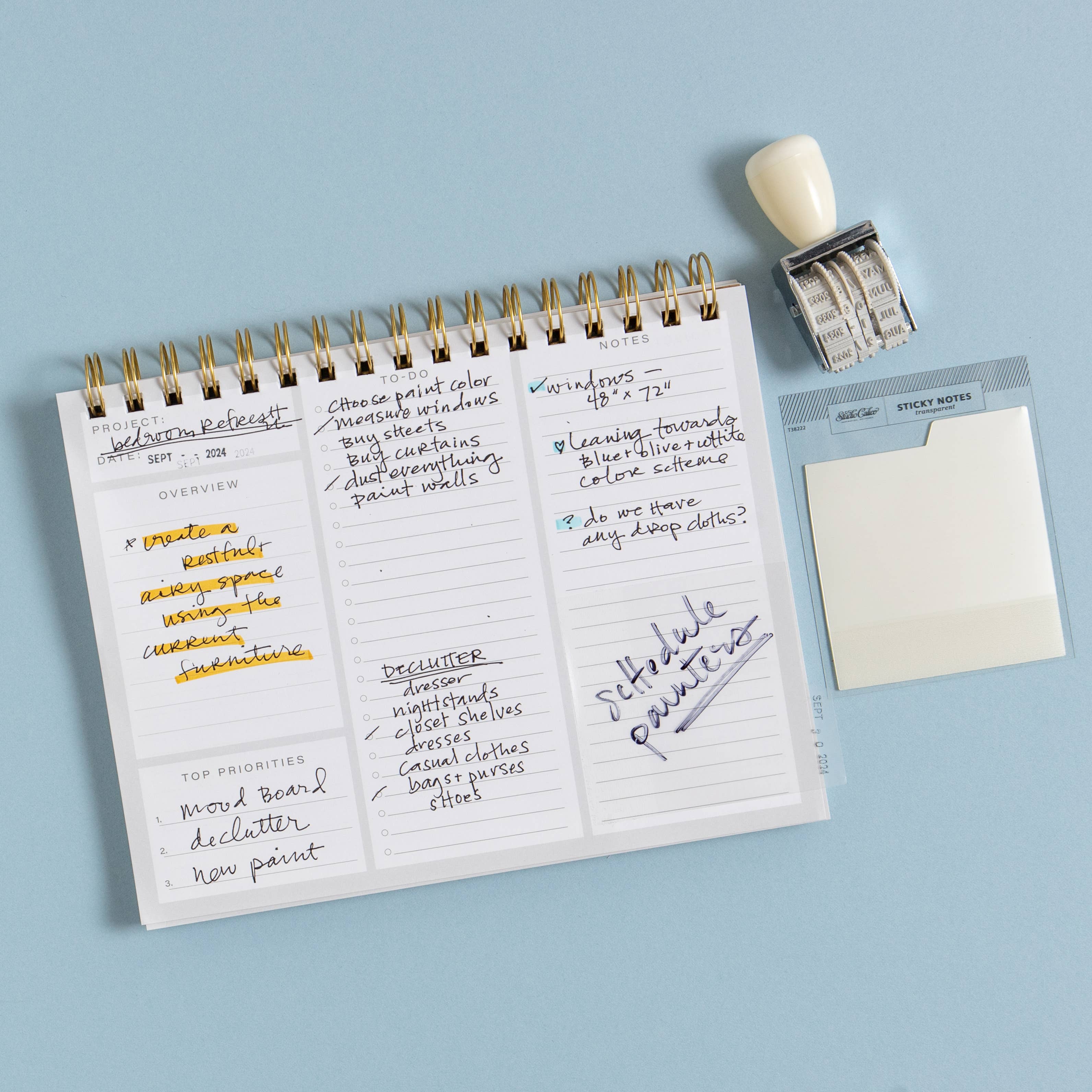 Tabbed Transparent Sticky Notes - Clear