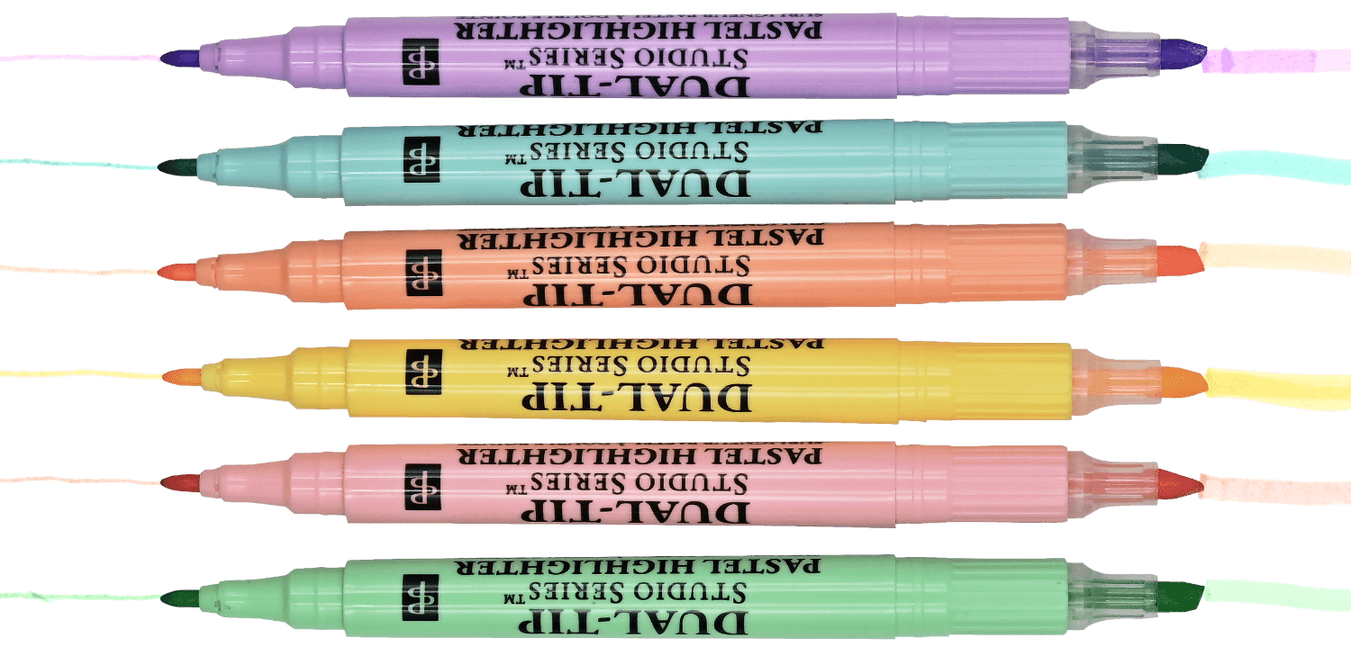Studio Series Dual-Tip Pastel Highlighters (Set of 6) - Artemis Paper Company