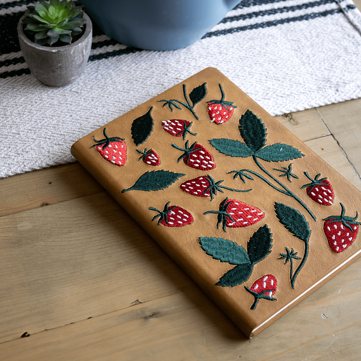 Elana's Berries Embroidered Journal Notebook - Artemis Paper Company