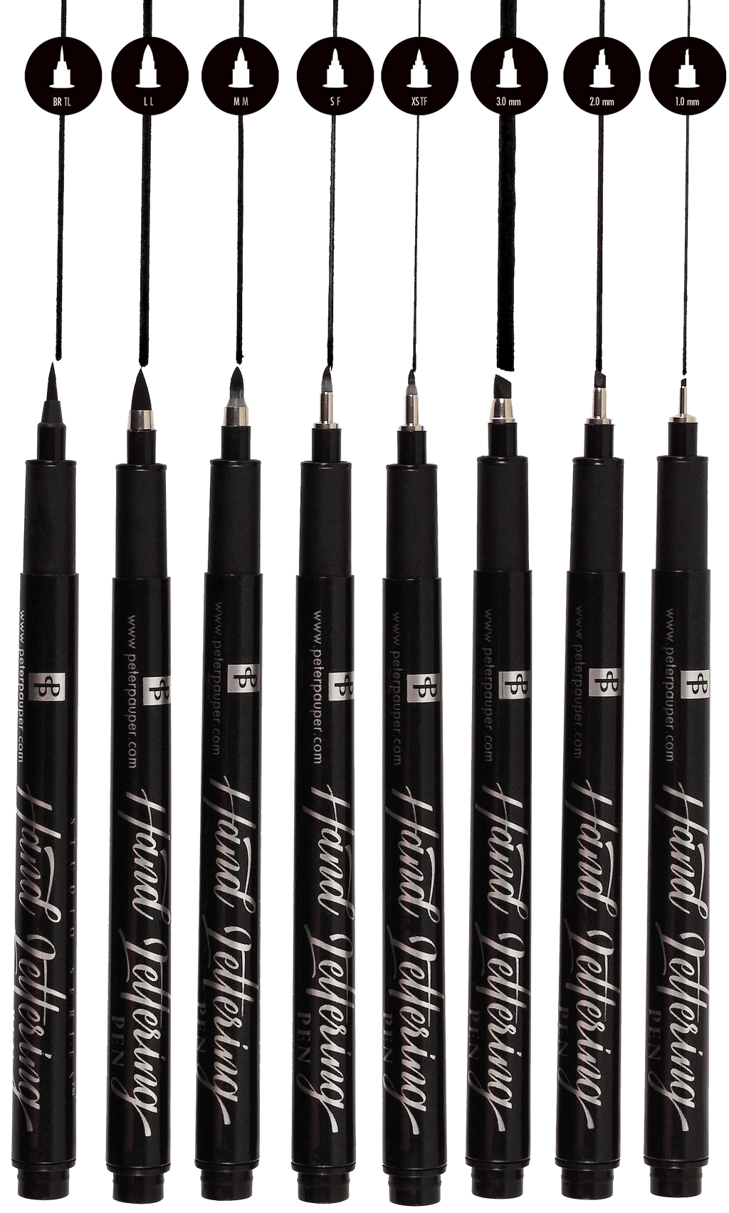 Studio Series Hand Lettering Pens (set of 8) - Artemis Paper Company