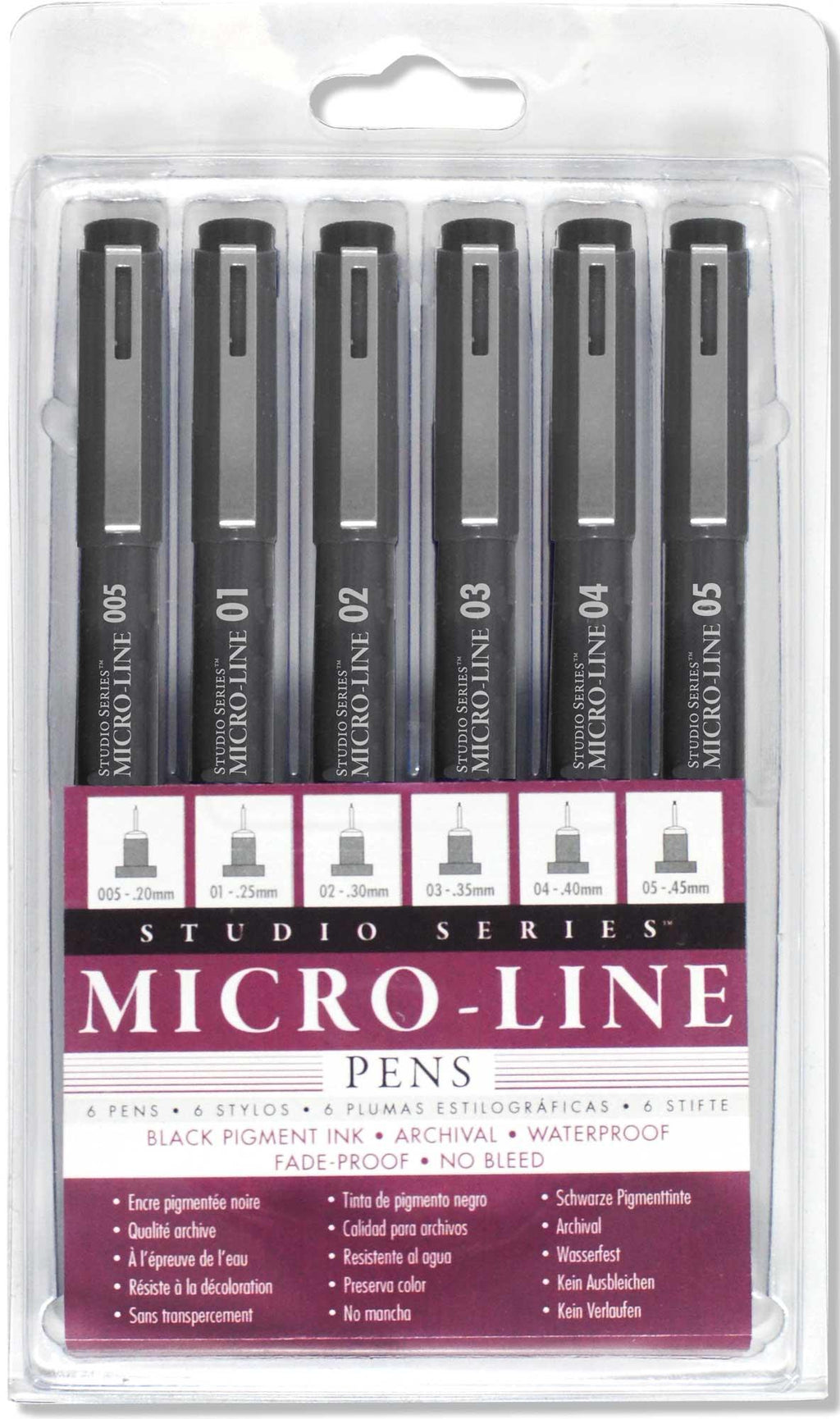 Studio Series Micro-Line Pen Set (Set of 6) - Artemis Paper Company