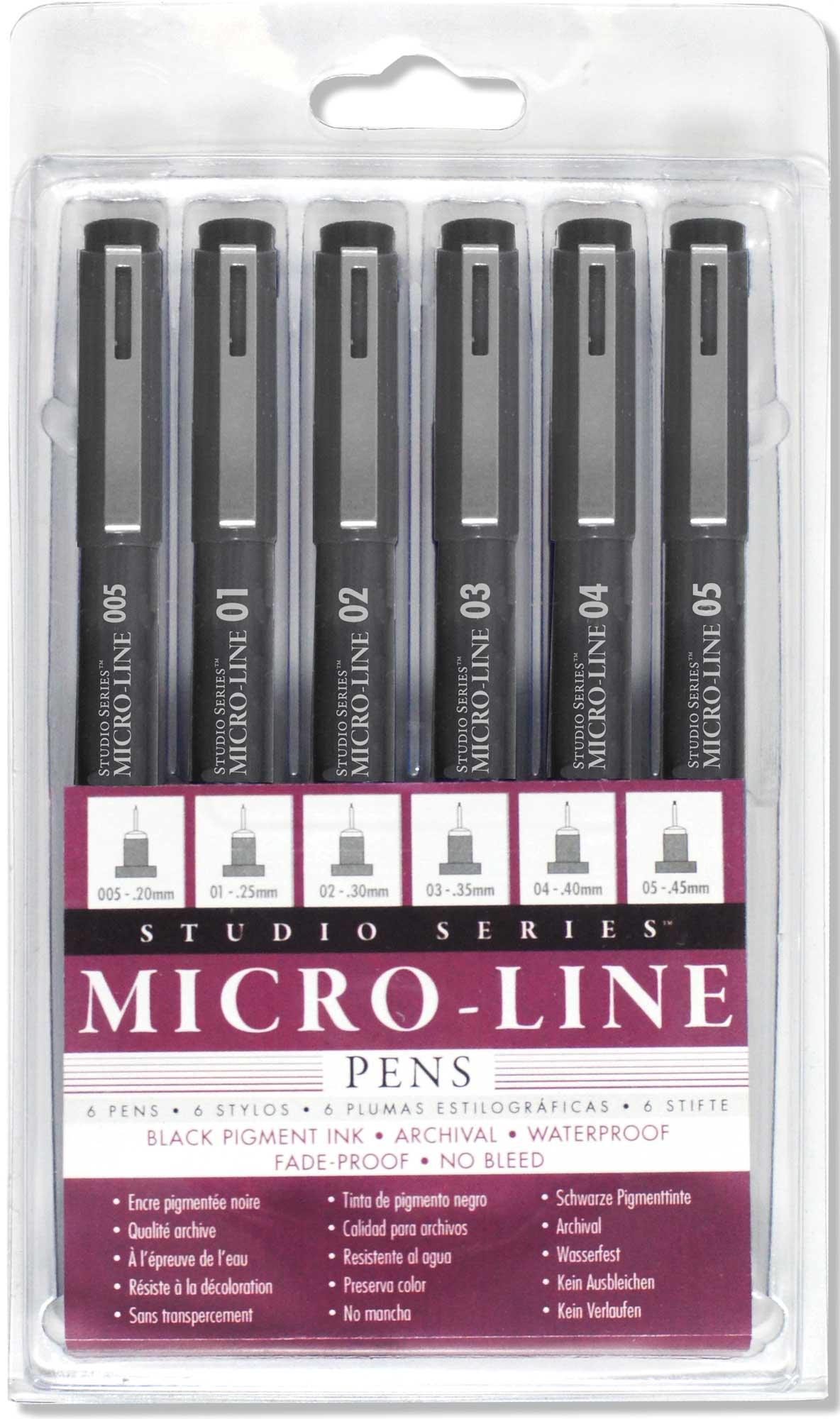 Studio Series Micro-Line Pen Set (Set of 6) - Artemis Paper Company