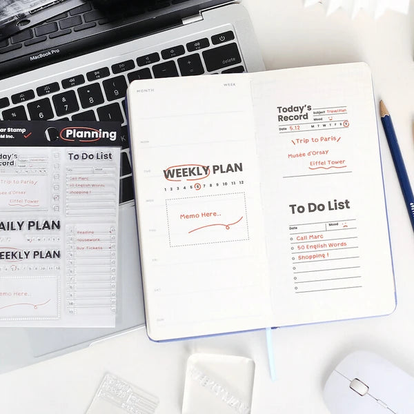 Clear Stamp Planner Organization