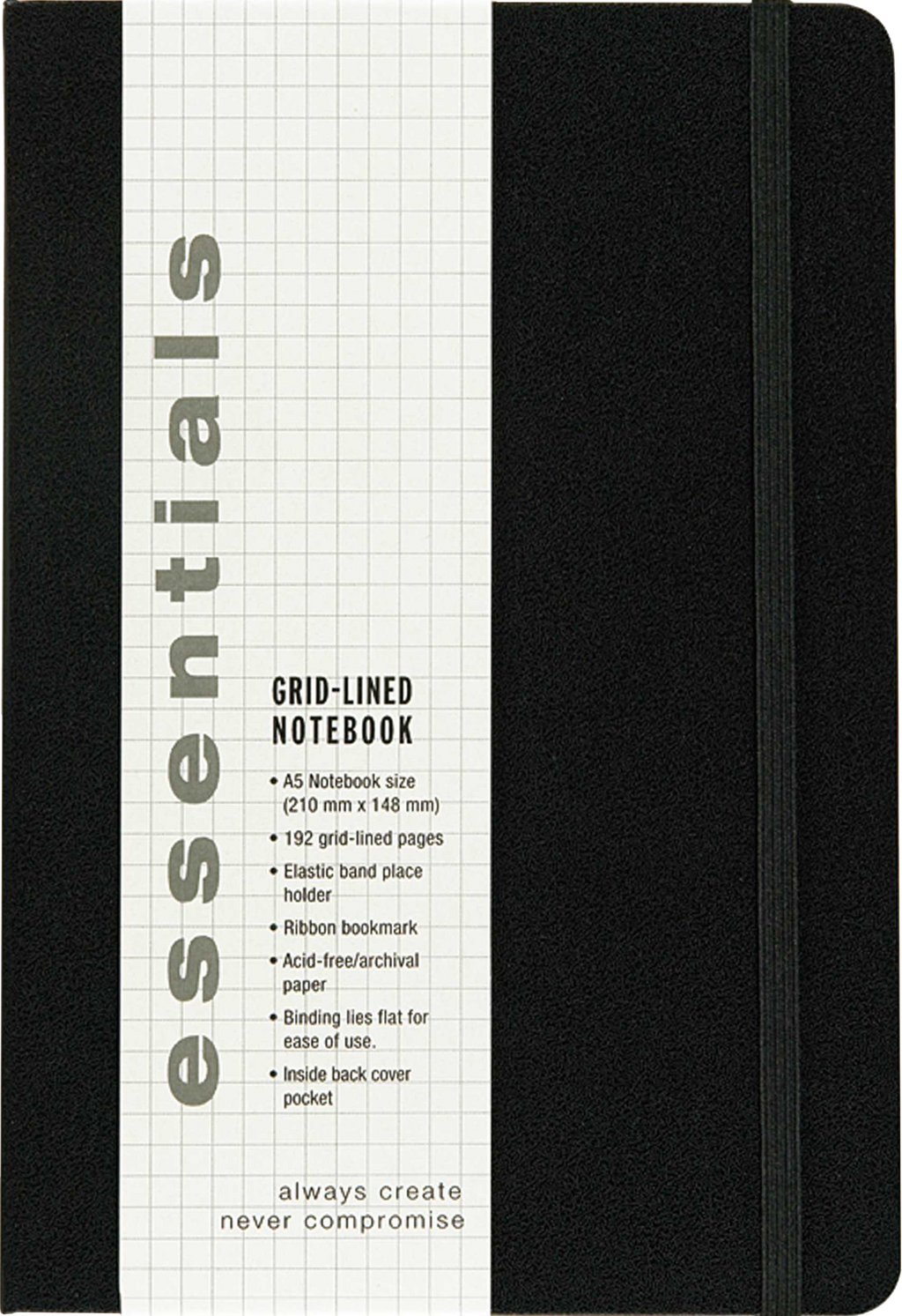 Essentials Grid-lined Notebook, Large, A5 Size