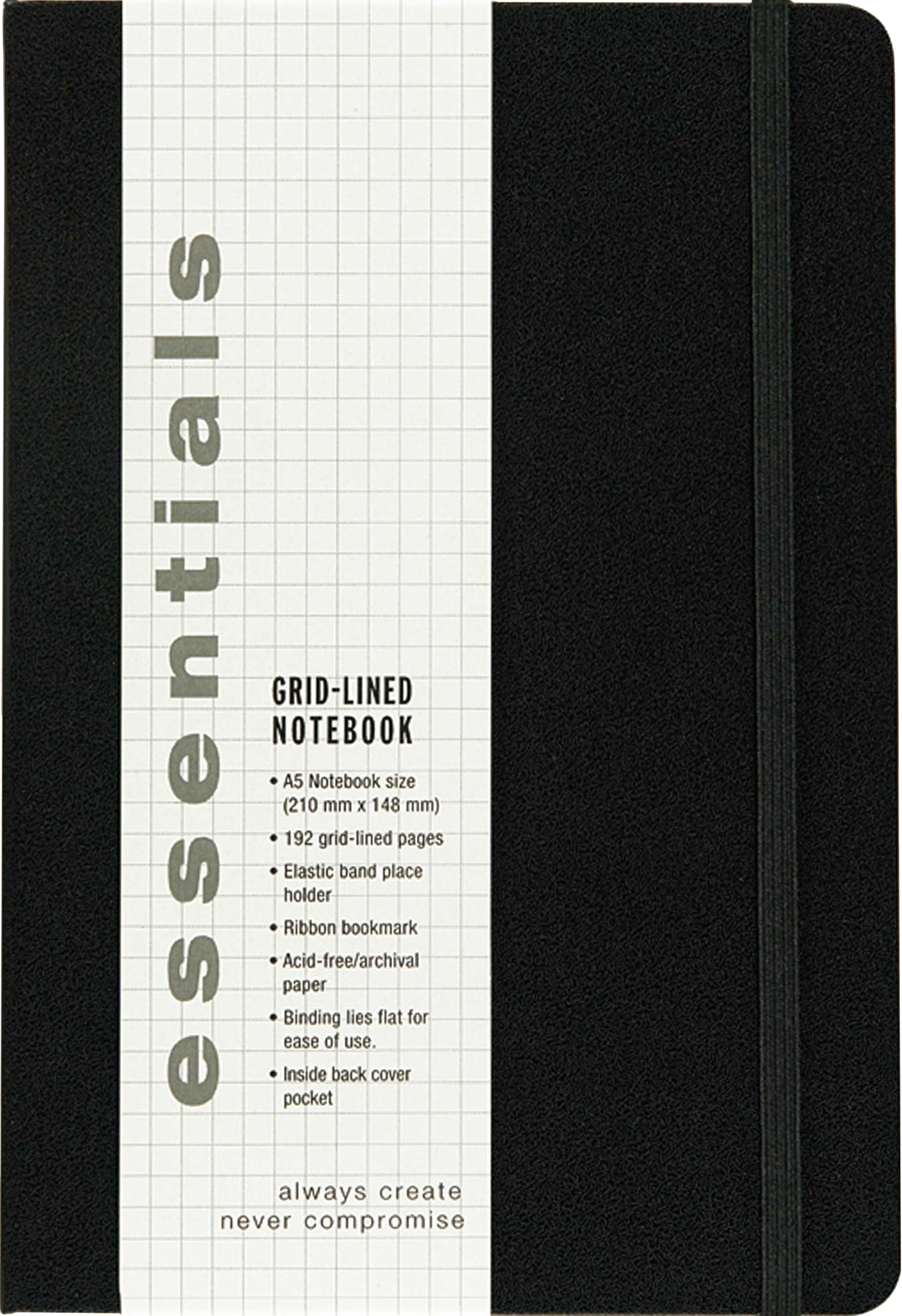 Essentials Grid-lined Notebook, Large, A5 Size